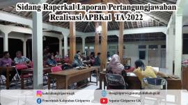 Sidang Raperkal Laporan Pertangungjawaban Realisasi APBKal  TA 2022